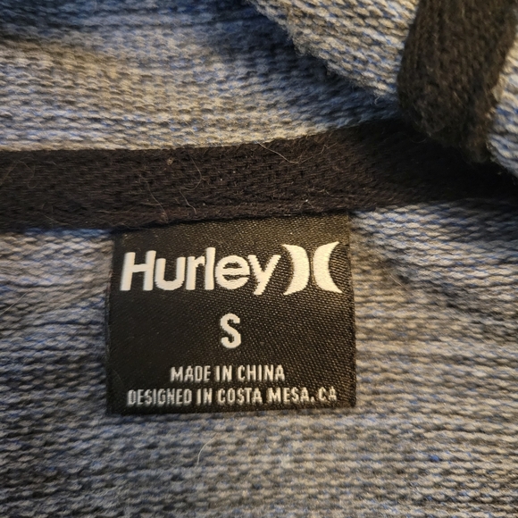 Hurley Men's Small H2O-Dri Modern Pullover Hoody Signal Blue Grey Lined Soft - Picture 13 of 14